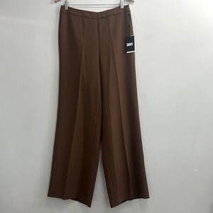 DKNY Women's Wide Leg brown Suit Pant